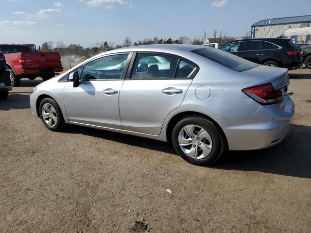 19XFB2F53DE225691 - 2013 HONDA CIVIC LX SILVER photo 2