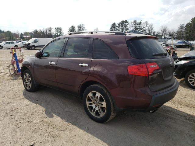 2HNYD28487H550203 - 2007 ACURA MDX TECHNOLOGY BURGUNDY photo 2