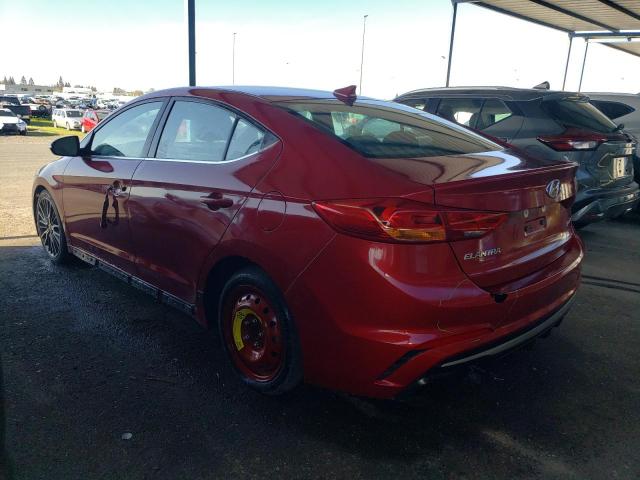 KMHD04LB7JU476208 - 2018 HYUNDAI ELANTRA SPORT RED photo 2