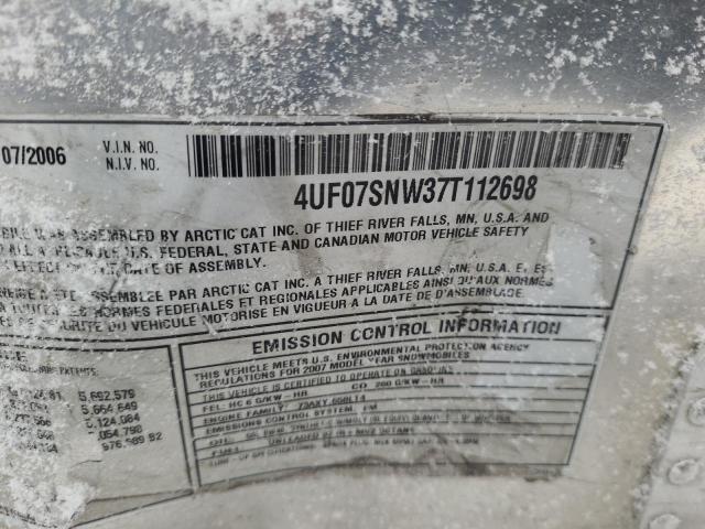 4UF07SNW37T112698 - 2007 ARCTIC CAT BEARCAT BLUE photo 10