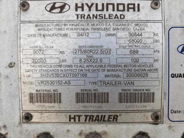 3H3V532CXDT097168 - 2013 HYUNDAI REFER WHITE photo 10