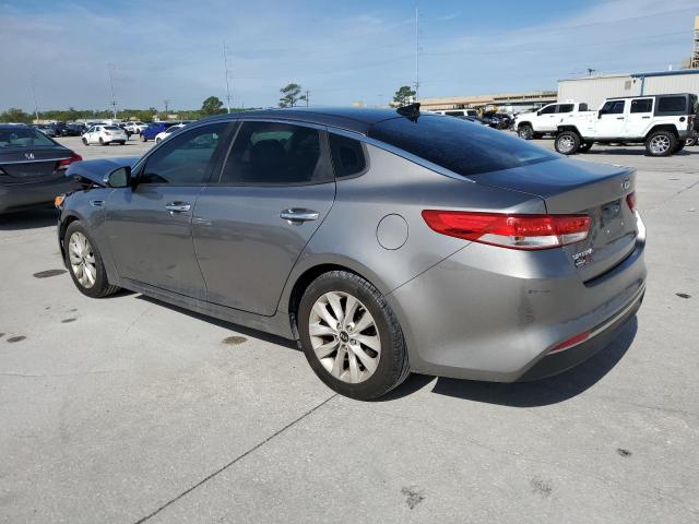 5XXGU4L32GG103137 - 2016 KIA OPTIMA EX GRAY photo 2