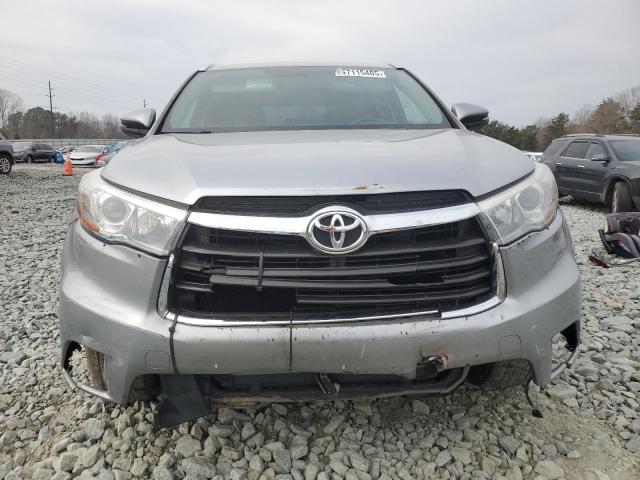 5TDKKRFH7FS110117 - 2015 TOYOTA HIGHLANDER XLE SILVER photo 5