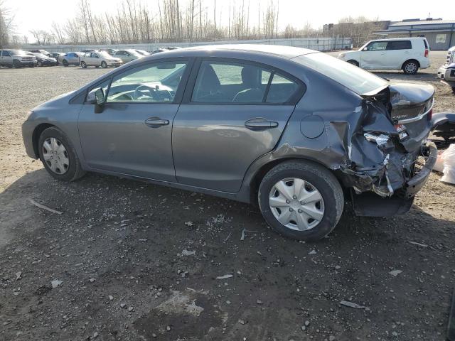 19XFB2F52DE004034 - 2013 HONDA CIVIC LX GRAY photo 2