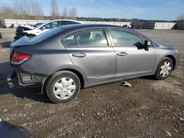 19XFB2F52DE004034 - 2013 HONDA CIVIC LX GRAY photo 3