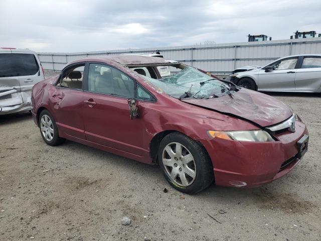 1HGFA16548L036723 - 2008 HONDA CIVIC LX RED photo 4