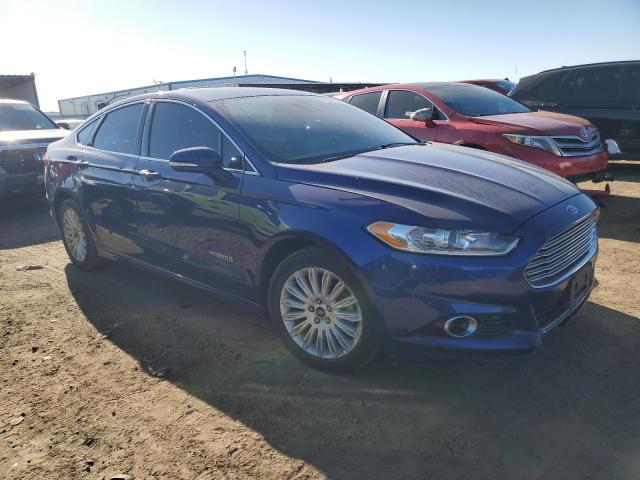 3FA6P0LUXDR352065 - 2013 FORD FUSION SE HYBRID BLUE photo 4