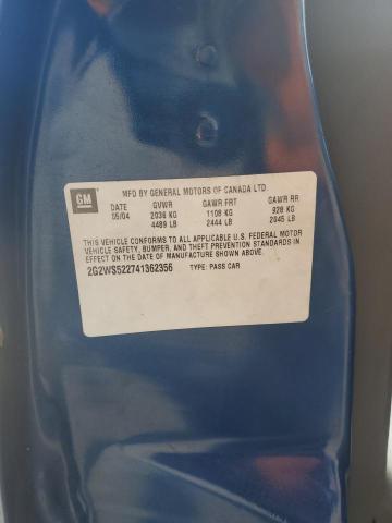 2G2WS522741362356 - 2004 PONTIAC GRAND PRIX GT2 ლურჯი ფოტო 12