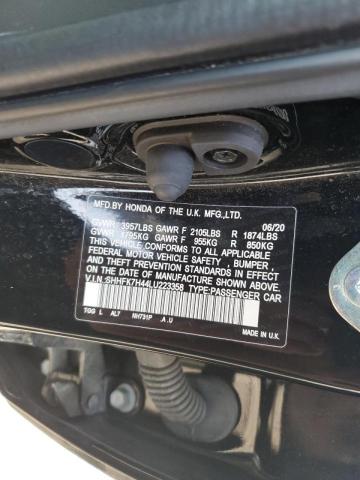 SHHFK7H44LU223358 - 2020 HONDA CIVIC SPORT 黑色 照片 13