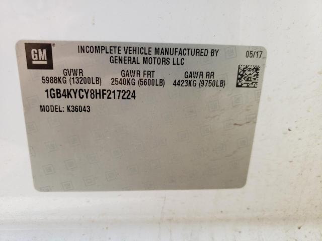 1GB4KYCY8HF217224 - 2017 CHEVROLET 3500HD K3500 WHITE photo 12