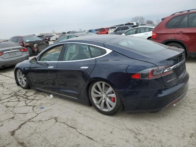 5YJSA1CP2DFP26714 - 2013 TESLA MODEL S BLUE photo 2