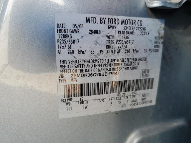 2FMDK36C28BB17647 - 2008 FORD EDGE SE BLUE photo 13