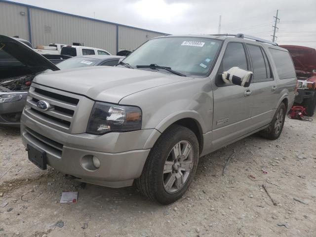 1FMFK20558LA85810 - 2008 FORD EXPEDITION EL LIMITED SILVER photo 1