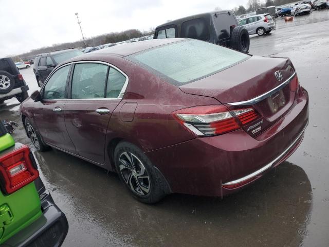 1HGCR2F32HA195476 - 2017 HONDA ACCORD LX BURGUNDY photo 2