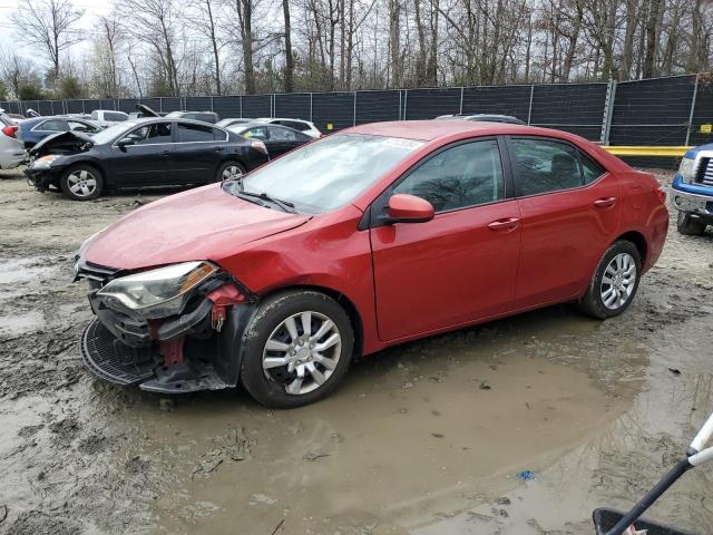 2T1BURHE0EC100193 - 2014 TOYOTA COROLLA L RED photo 1