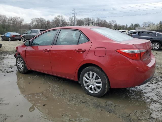 2T1BURHE0EC100193 - 2014 TOYOTA COROLLA L RED photo 2