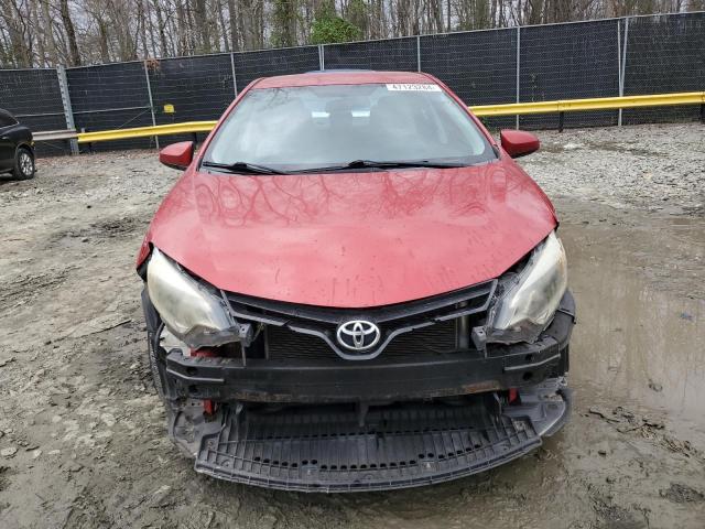 2T1BURHE0EC100193 - 2014 TOYOTA COROLLA L RED photo 5