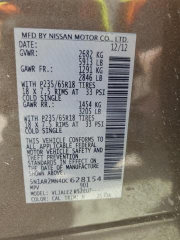 5N1AR2MN4DC628154 - 2013 NISSAN PATHFINDER S Boz foto 13