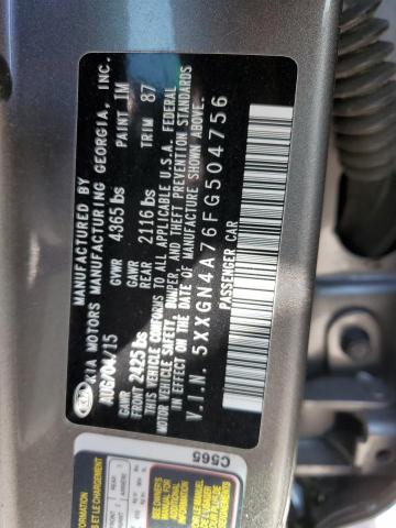 5XXGN4A76FG504756 - 2015 KIA OPTIMA EX SILVER photo 12