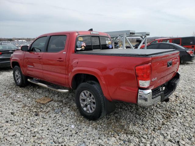 3TMCZ5AN6GM027432 - 2016 TOYOTA TACOMA DOUBLE CAB RED photo 2