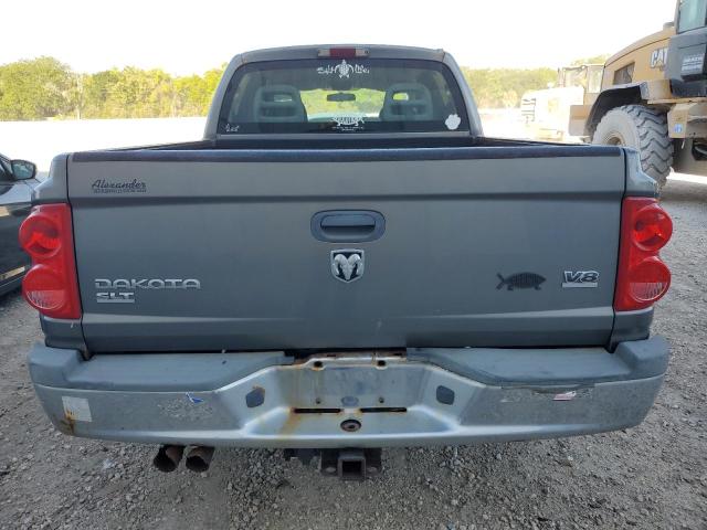 1D7HE48N86S525001 - 2006 DODGE DAKOTA QUAD SLT GRAY photo 6