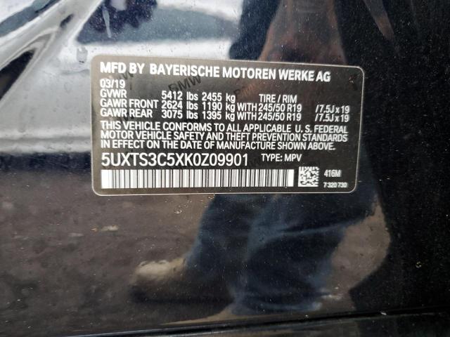 5UXTS3C5XK0Z09901 - 2019 BMW X3 XDRIVEM40I Mavi fotoğraf 13