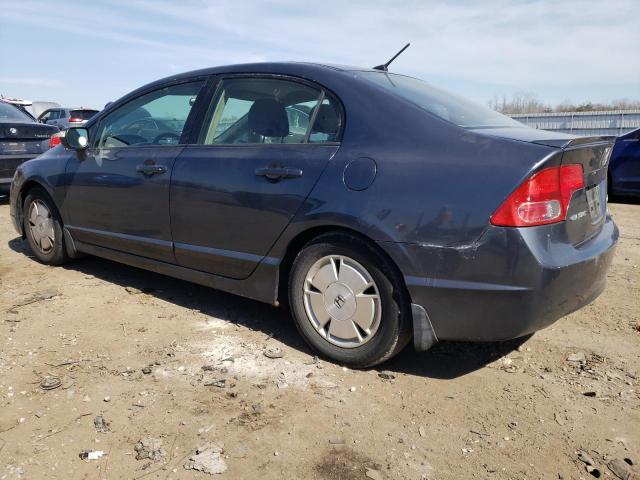 JHMFA36268S018714 - 2008 HONDA CIVIC HYBRID BLUE photo 2