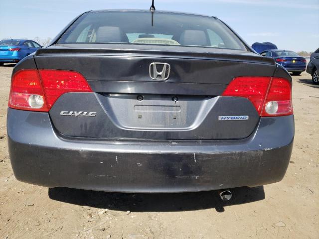 JHMFA36268S018714 - 2008 HONDA CIVIC HYBRID BLUE photo 6