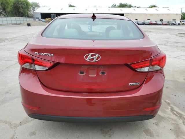 5NPDH4AE4EH478105 - 2014 HYUNDAI ELANTRA SE RED photo 6