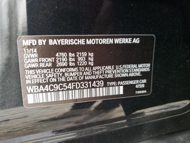 WBA4C9C54FD331439 - 2015 BMW 428 XI GRAN COUPE SULEV BLACK photo 12