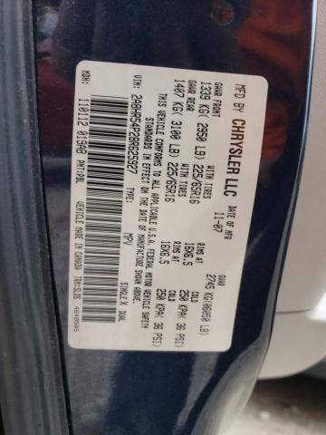 2A8HR54P28R625927 - 2008 CHRYSLER TOWN & COU TOURING ლურჯი ფოტო 13