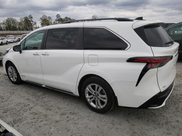 5TDDSKFC0MS016260 - 2021 TOYOTA SIENNA XSE WHITE photo 2