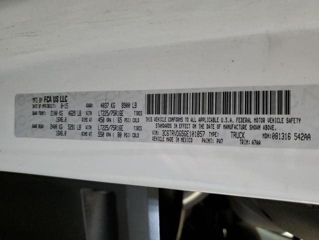 3C6TRVDG5GE101857 - 2016 RAM PROMASTER 2500 HIGH Ақ фото 13