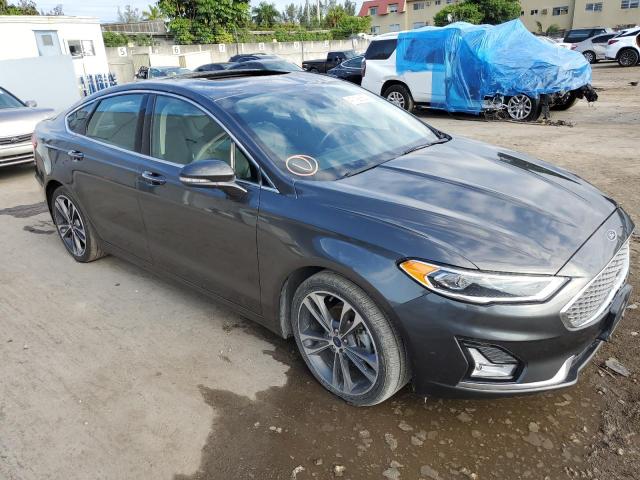 3FA6P0D93LR175044 - 2020 FORD FUSION TITANIUM GRAY photo 4