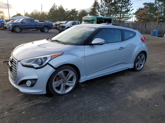 KMHTC6AE0DU156681 - 2013 HYUNDAI VELOSTER TURBO SILVER photo 1