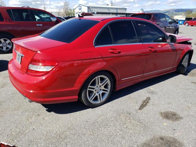 WDDGF56X28F012180 - 2008 MERCEDES-BENZ C 350 RED photo 3