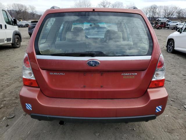 JF1SG63618H732115 - 2008 SUBARU FORESTER 2.5X RED photo 6