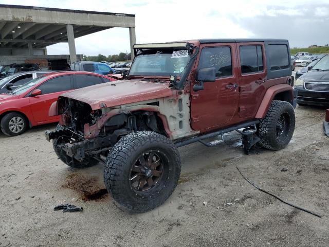 1J8GB59117L177126 - 2007 JEEP WRANGLER SAHARA MAROON photo 1