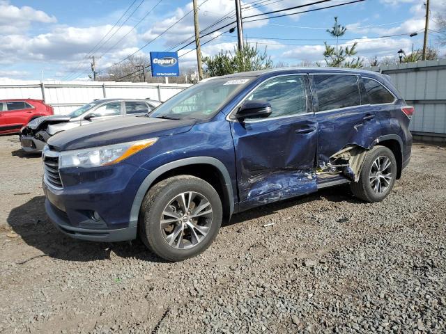 5TDJKRFH1GS231920 - 2016 TOYOTA HIGHLANDER XLE BLUE photo 1