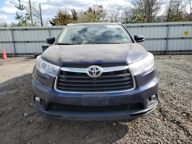 5TDJKRFH1GS231920 - 2016 TOYOTA HIGHLANDER XLE BLUE photo 5
