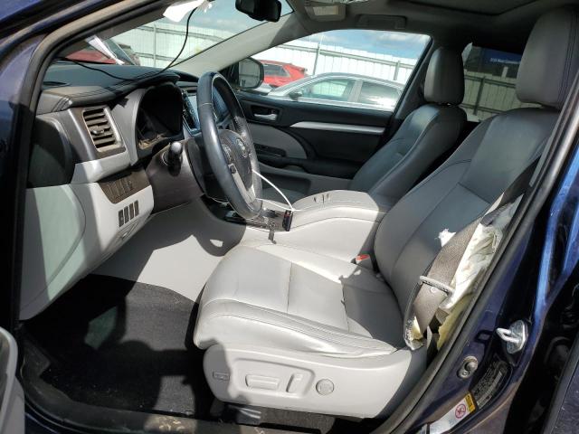5TDJKRFH1GS231920 - 2016 TOYOTA HIGHLANDER XLE BLUE photo 7