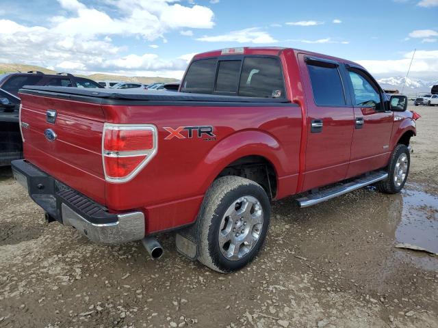 1FTFW1ET8CKD40765 - 2012 FORD F150 SUPERCREW RED photo 3