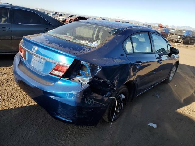 2HGFB2F54EH506504 - 2014 HONDA CIVIC LX BLUE photo 3