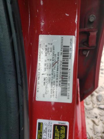 JM1BL1H3XA1327246 - 2010 MAZDA SPEED 3 წითელი ფოტო 12