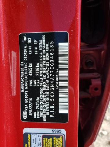 5XXGN4A77EG346135 - 2014 KIA OPTIMA EX RED photo 13