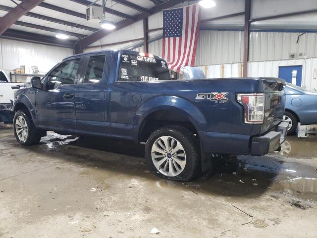 1FTEX1EP4JFC61465 - 2018 FORD F150 SUPER CAB BLUE photo 2