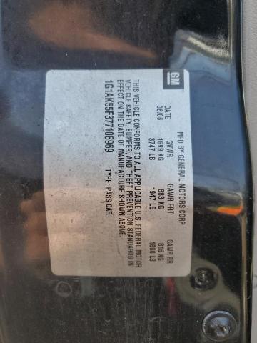 1G1AK55F377108969 - 2007 CHEVROLET COBALT LS BLACK photo 12