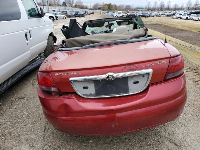 1C3EL65R45N543891 - 2005 CHRYSLER SEBRING LIMITED RED photo 6