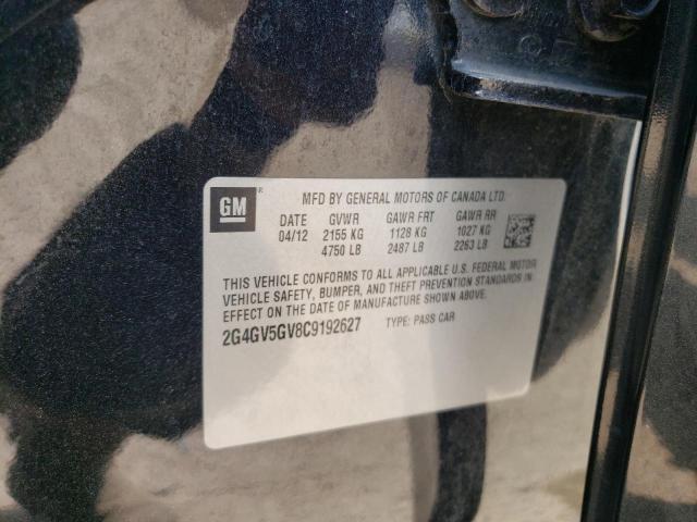 2G4GV5GV8C9192627 - 2012 BUICK REGAL GS Графитовый фото 13