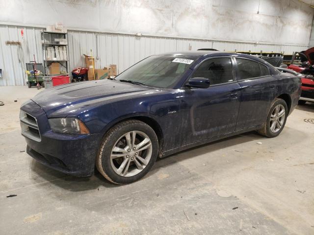 2C3CDXDT2EH242570 - 2014 DODGE CHARGER R/T BLUE photo 1